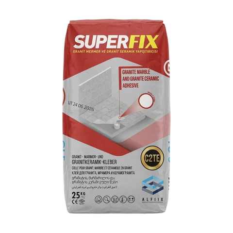 SUPERFIX granite, marble and porcelain tile adhesive C2TE 25 kg bag